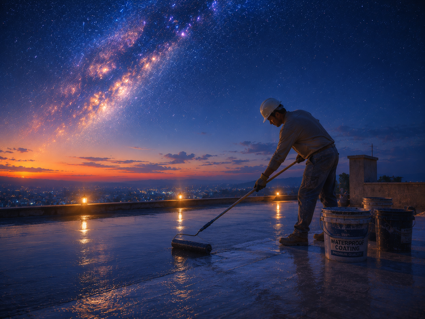 Professional structural waterproofing membrane application
